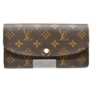 With LOUIS VUITTON Portefeuille Emilie Monogram Canvas Long Wallet